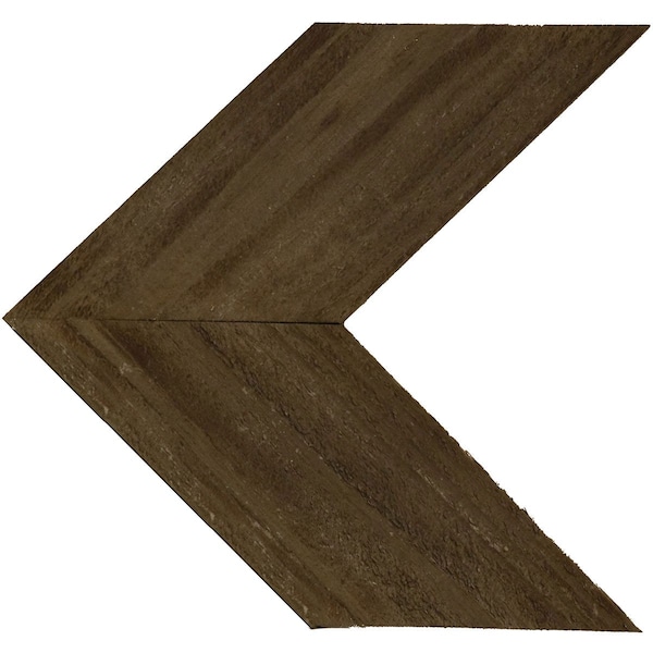 Ekena Millwork 14 3/4"W x 14"H x 3/4"D Vintage Farmhouse 5 1/2" Chevron, Barnwood Decor Collection, Reclaimed Grey DECR14X14X075CHVGY - main